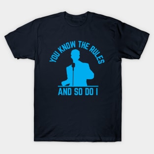 You Know The Rules And So Do I, Rick Astley, Blue T-Shirt